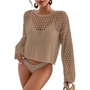 Women Button Down  Tunic Khaki Dress V Neck Swimsuit bikini Coverups